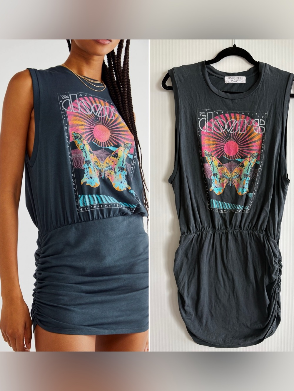 L Daydreamer Doors Butterfly Poster Tee Dress